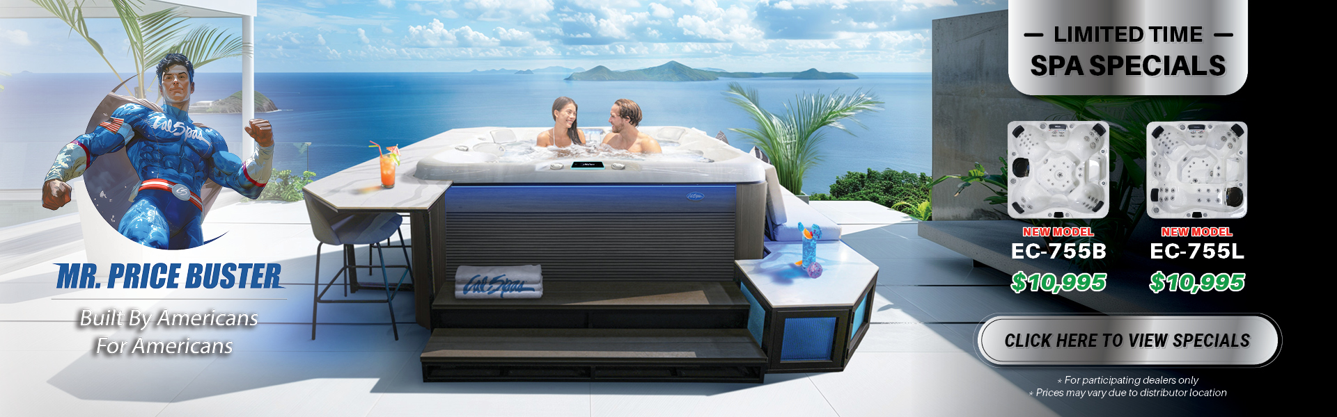 Calspas hot tub being used in a family setting - West New York